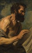 Anthony Van Dyck, Study of a Bearded Man with Hands Raised